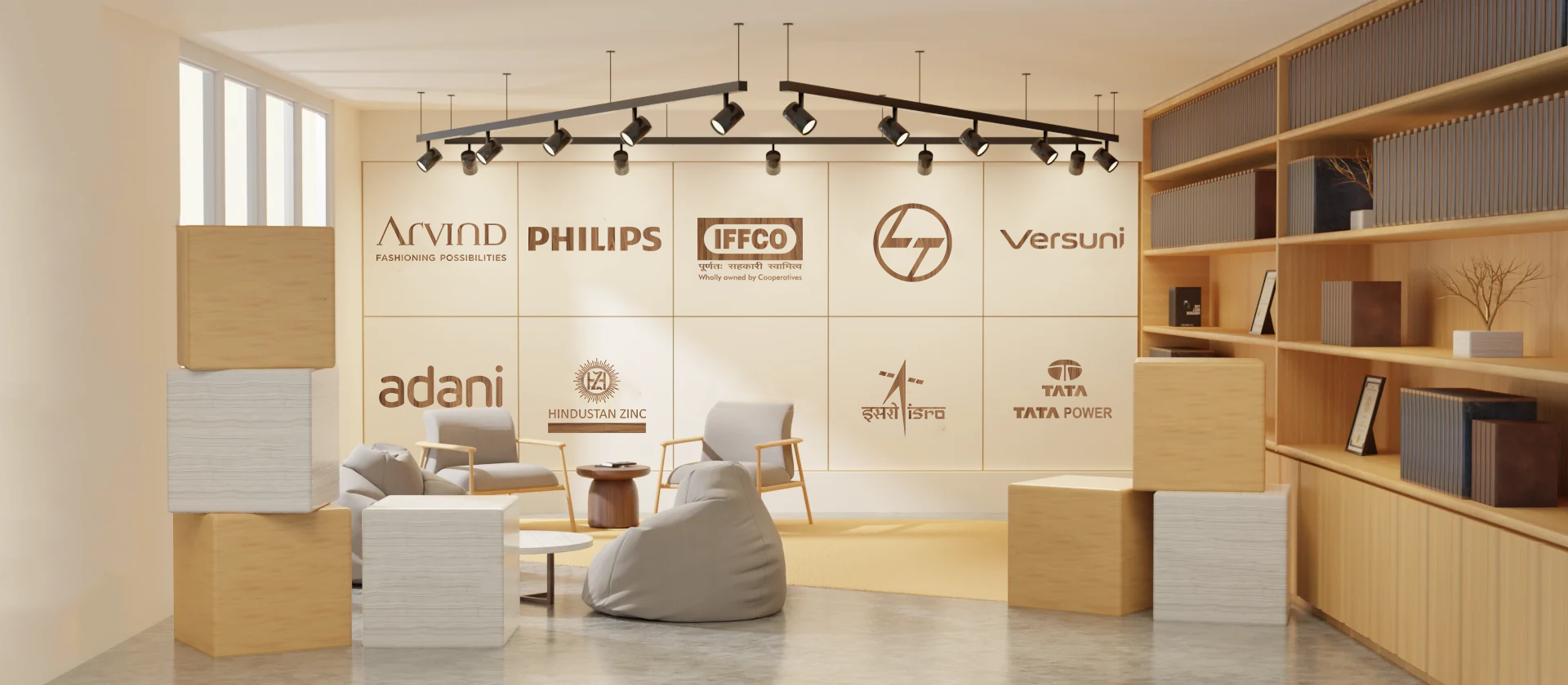 D Cube Studio Clients Wall